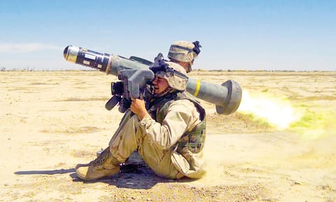 Representative image of an army official firing the missile&nbsp;
