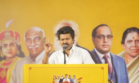 Tamilaga Vettri Kazhgam chief Vijay&nbsp;