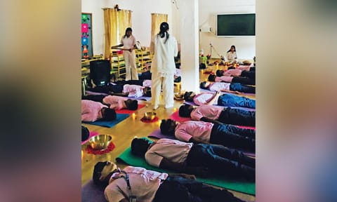From one of the earlier sessions of sound healing