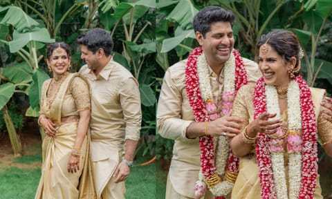 Stills from their wedding (Insta/samyuktha_shan)&nbsp;