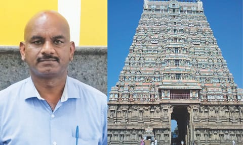 V Palanichamy and Kasi Viswanathar Temple