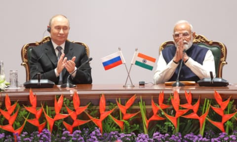 President Vladimir Putin and Prime Minister Narendra Modi (IANS)