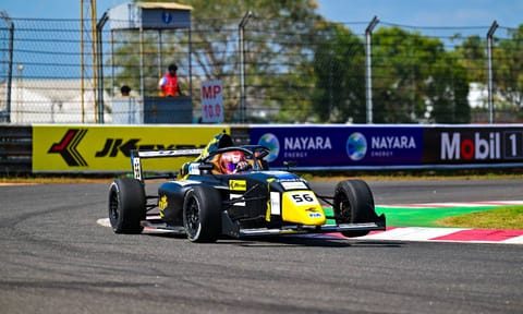 Shane Chandaria (Chennai Turbo Riders) leads the driver charts by 158 points