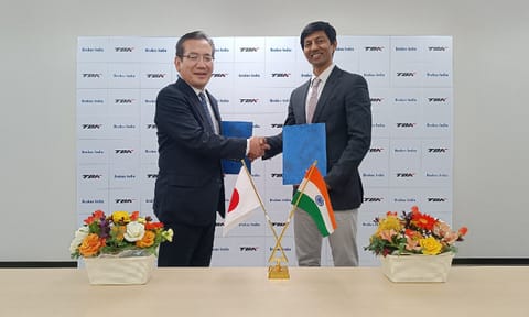 Mr Kaoru Ogata, President &amp; CEO, TBK with Mr Sriram Viji, MD, Brakes India