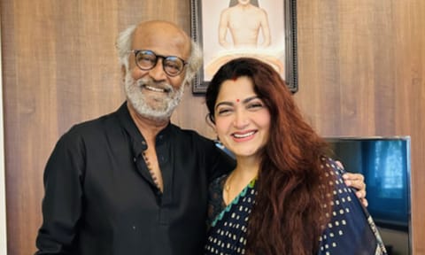Khushbu Sundar &amp; Rajinikanth (IANS)&nbsp;