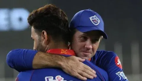 Ricky Pointing with Axar Patel