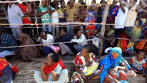 Ethiopians who fled the war-hit Tigray region