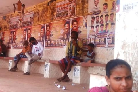 The New Kanniamman Nagar bus stop