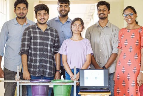 The selected six-member team from GITAM