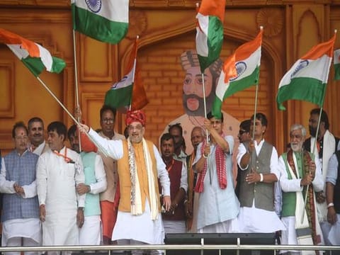 Union Minister Amit Shah at Veer Kunwar Singh's 'Vijayotsav' in Bihar's Bhojpur
