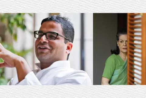 political strategist Prashant Kishor  & Congress leader Sonia Gandhi