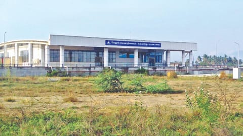 Shrubs around the under-construction airport at Vellore