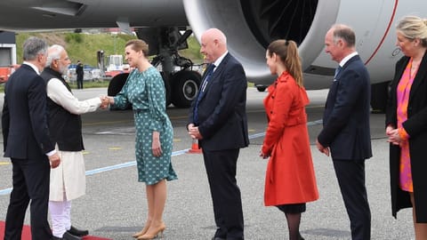 Modi with Frederiksen in Copenhagen.