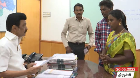 Stalin conducted a surprise inspection of the Tiruchy Corporation.
