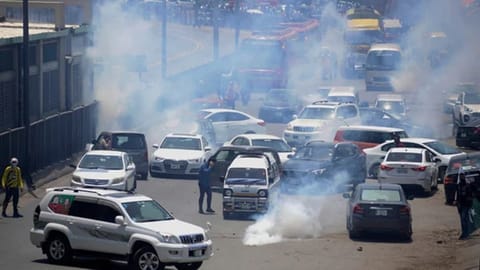 Police fire teargas