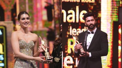 Kriti Sanon and Vicky Kaushal  at IIFA 2022