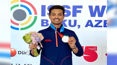 Indian shooter Swapnil Kusale won silver