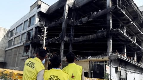 A visual from the site of the incident