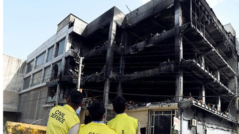Fire incident in the building in Mundka