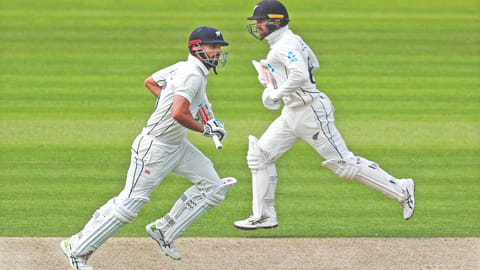 Daryl Mitchell (left) and Tom Blundell