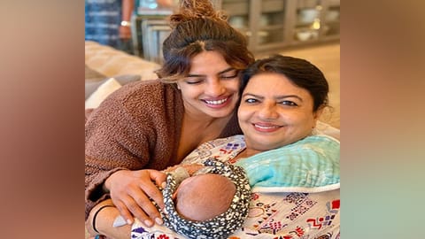 Priyanka Chopra with her daughter and mother