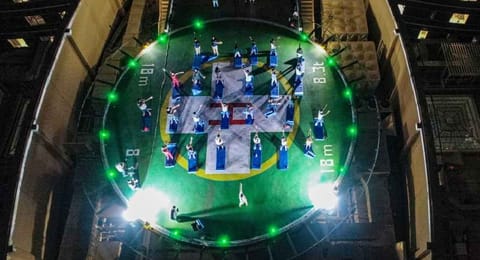 A unique full-moon yoga session on the terrace of a hospital