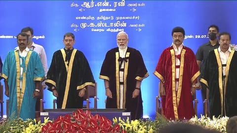 Modi at AU Live: Convocation dissolved with National Anthem