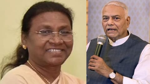 Droupadi Murmu and Yashwant Sinha