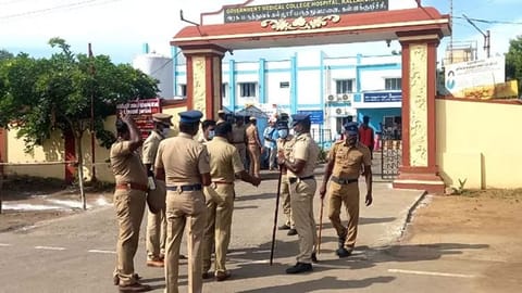 Police security has been put in place throughout the government hospital.