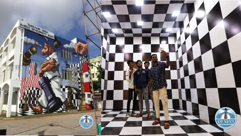 Mural at TNUHDB tenements; Chess themed Photo booth