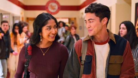 Maitreyi Ramakrishnan & Darren Barnet as Devi & Paxton in 'Never Have I Ever'