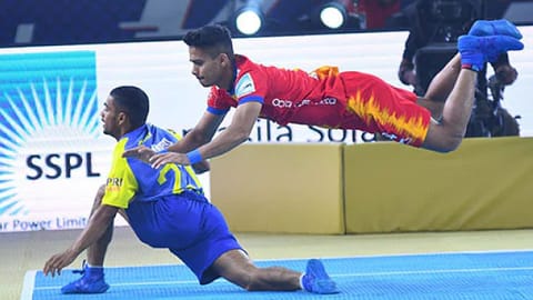 Players in action.