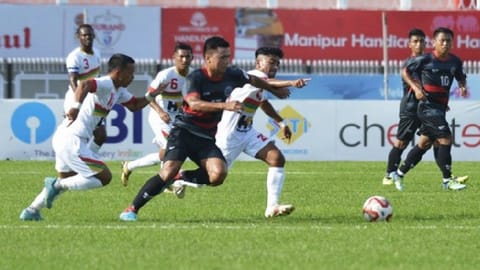 Both clubs in action