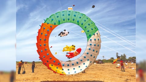 Spider Man was a popular kite among kids, so much that when it was brought down, kids demanded a repeat performance.