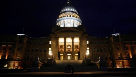 The Idaho State Capitol building is seen in Boise