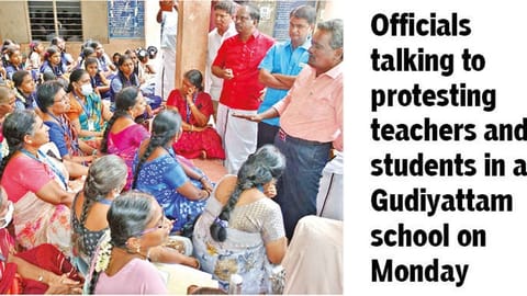 HM suspended after teachers, students protest