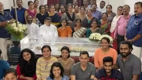 Family members posing for a snap