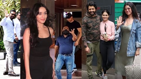 (L) Ajay Devgn, Shraddha Kapoor, Hrithik Roshan, Riteish Deshmukh, Genelia D'Souza and Nimrat Kaur