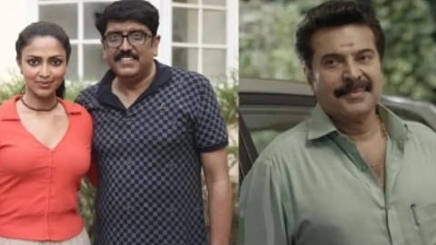Amala Paul with director B. Unnikrishnan; Mammootty