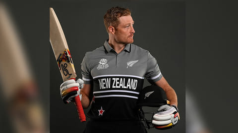 Opener Martin Guptill wearing the new shirt
