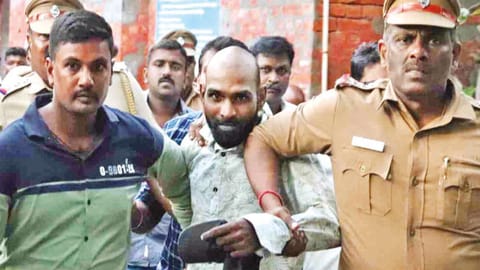 Sathish was nabbed near Thoraipakkam Friday morning