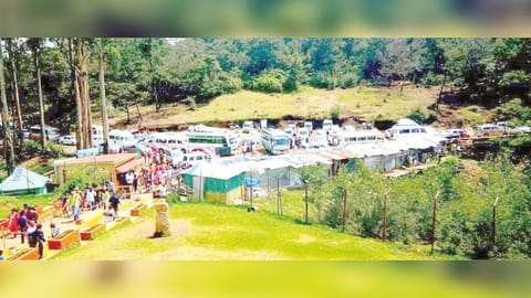 Tourists arriving at Kodaikanal during the weekend.