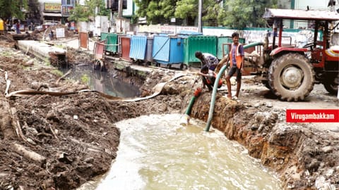 The works are being done by the storm water drains department of the Greater Chennai Corporation