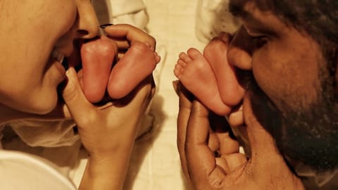 Nayanthara and Vignesh Shivan with their twin baby boys