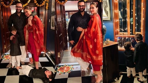 Saif and Kareena with kids