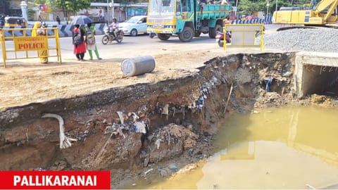 The storm water drains are not over, due to which Senthil Nagar Road and Water Canal Road are in a bad shape for more than four months.