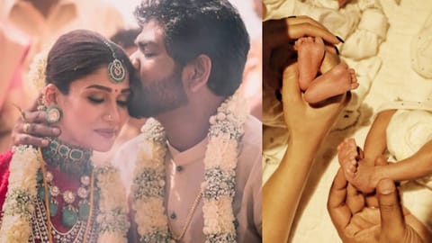 Nayanthara and Vignesh Shivanwith their twin baby boys