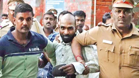 Sathish, accused of the St. Thomas Mount railway station murder case.