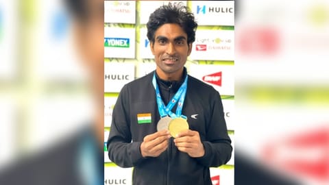 Indian badminton player Pramod Bhagat