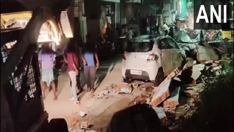 Visuals from the damaged school